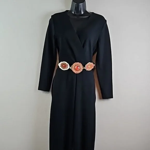 Chico's | NWT Women's Multi Avery Beaded Gold Chain Leather Belt Sz S/M - Picture 2 of 13